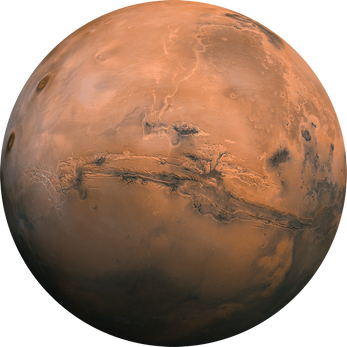 Mars. Elements of This Image Furnished by NASA.